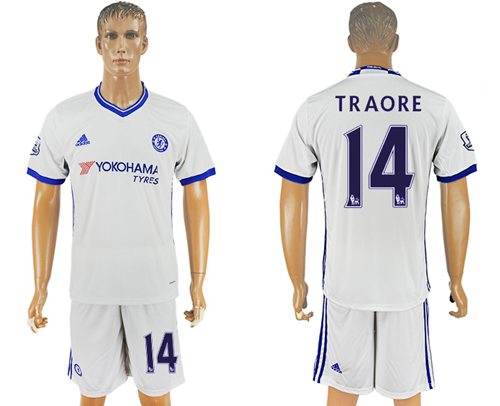 Chelsea #14 Traore White Soccer Club Jersey